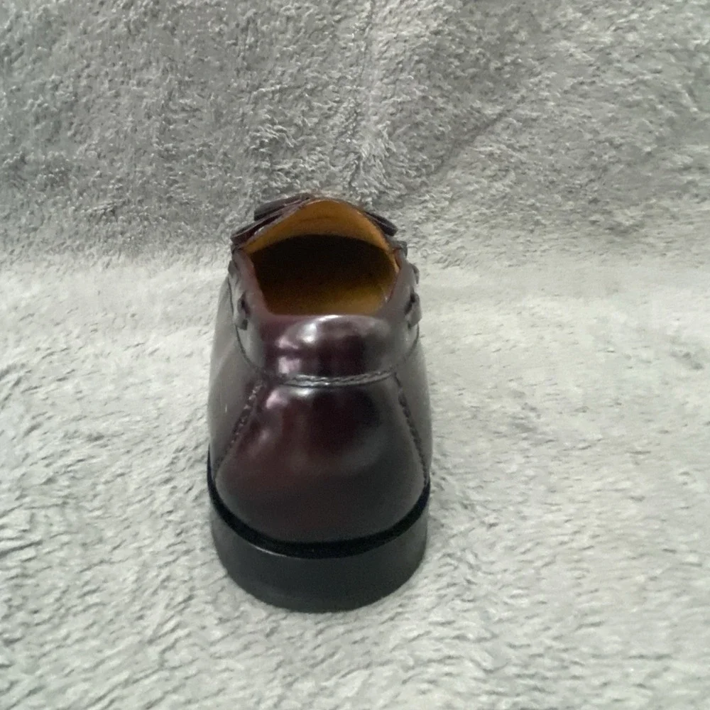 Cole Haan Mens Loafers C02692 Burgundy Leather Kiltie Tassel Dress Shoes 10.5D